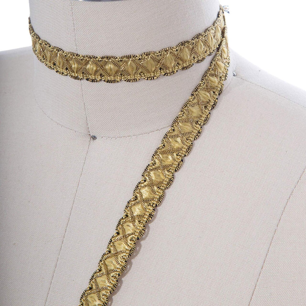 2 Yards 5/8" Width Metallic Blonde Gold Soft Gimp Trim for Victorian Upholstery & Home Decor